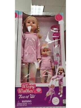 Wispy Walker Two of Us Doll Set w/ Baby Doll & Stroller – Uneeda – New in Box